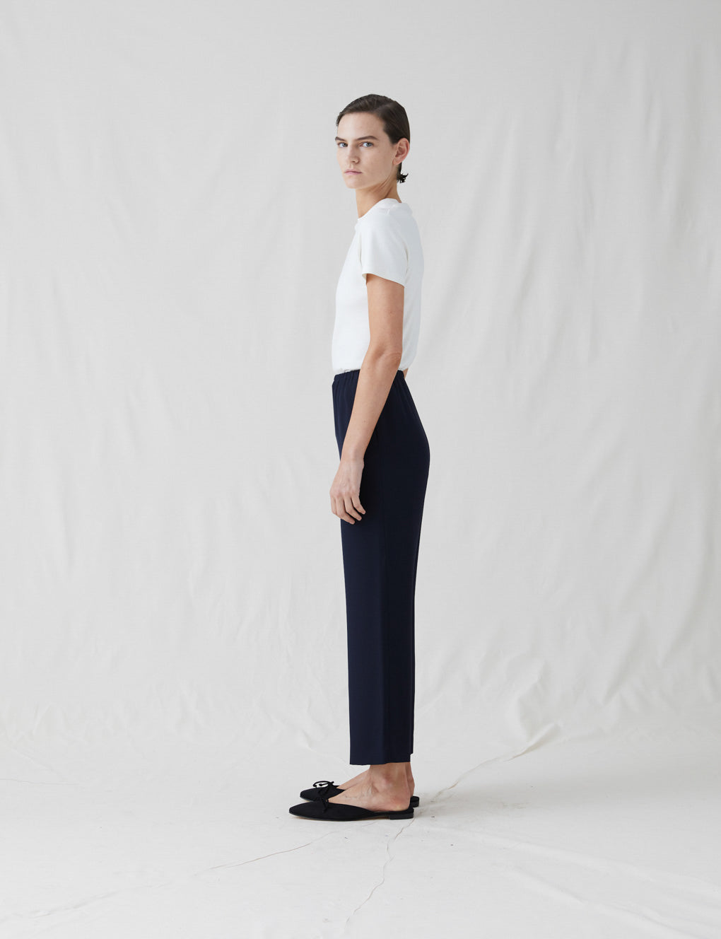 ❌❌❌SOLD❌❌❌ Celine Logo Waistband Wide Leg Trousers in Grey