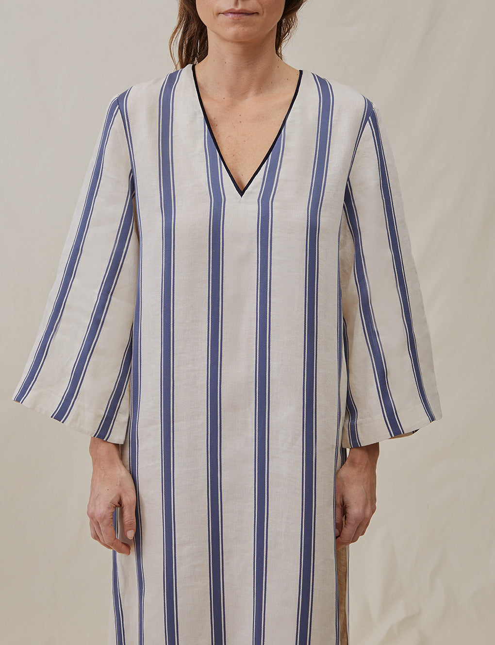 The Long Caftan in Bari Stripe