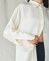 The Evening Shirt in Hammered Satin