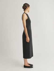 Attersee Albers Dress in Structured Wool-Silk Black