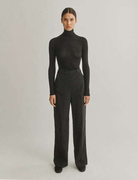 41 Grace Ave ハイネック ニット セーター ブラック 黒 BLACK ELFRANK ニット セーター 「縫い目のないシームレス」ハイネック