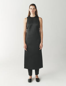 Attersee Evening Shirt in Duchess Satin Black