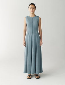 Attersee Viscose Gia Dress in Fluid Viscose Suiting Cornflower