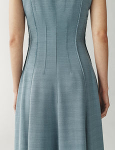 Attersee Viscose Gia Dress in Fluid Viscose Suiting Cornflower