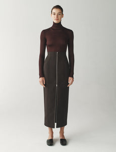 【最終値下げ】louren / front zipup pencil skirt The Zip Pencil Skirt in Fluid Wool Suiting – Attersee