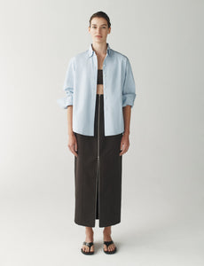 The Zip Pencil Skirt in Fluid Wool Suiting – Attersee