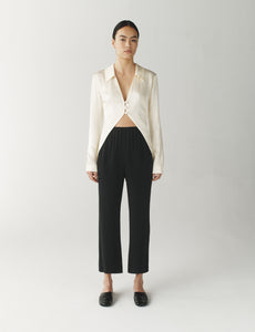 Attersee Cashmere Cocktail Pants in Satin Crepe Black Crepe Attersee Cashmere Cocktail Pants in Satin Crepe Black Crepe