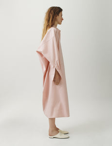 The Draped Back Shirtdress in Slub Cotton Poplin