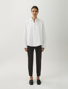 wool cigarette pants Silk and Wool Cigarette Pants with Convertible Skirt 0 / Silk and Wool Light Blue