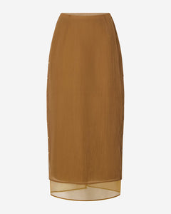 The Sheer Overlay Skirt in Starched Chiffon – Attersee