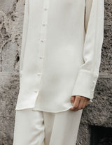 The Evening Shirt in Hammered Satin