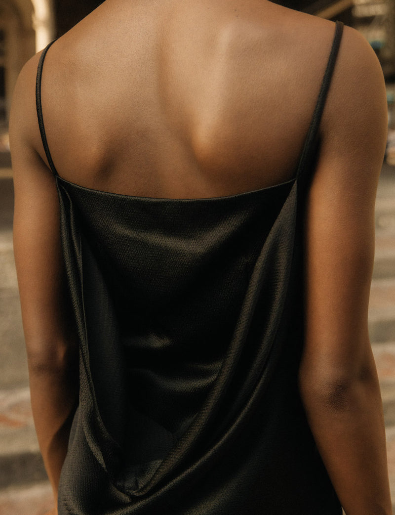 The Cowl Back Top