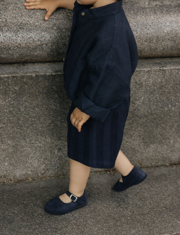 The Children's Solid Striped Shorts