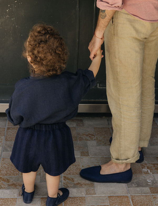 The Children's Solid Striped Shorts
