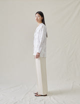The Silk Pajama Top with Painted Figures
