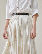 The Pleated Shirt Dress with Painted Figures