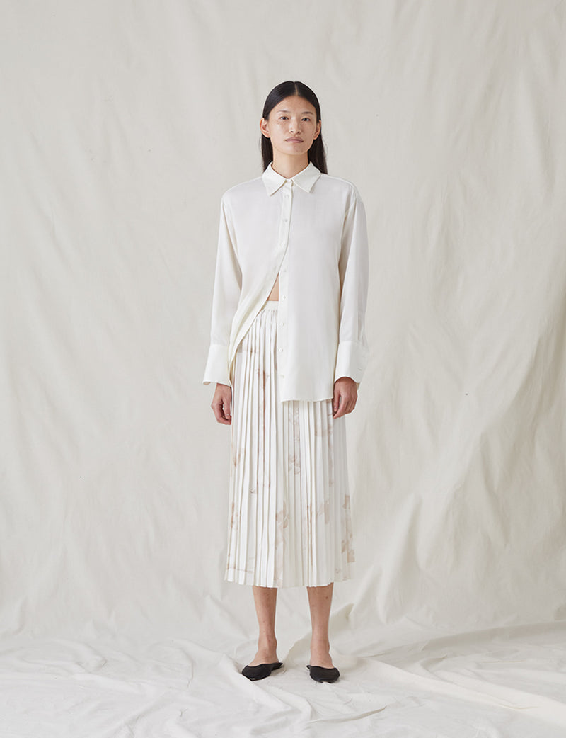 The Collared Shirt in Wool Silk Voile