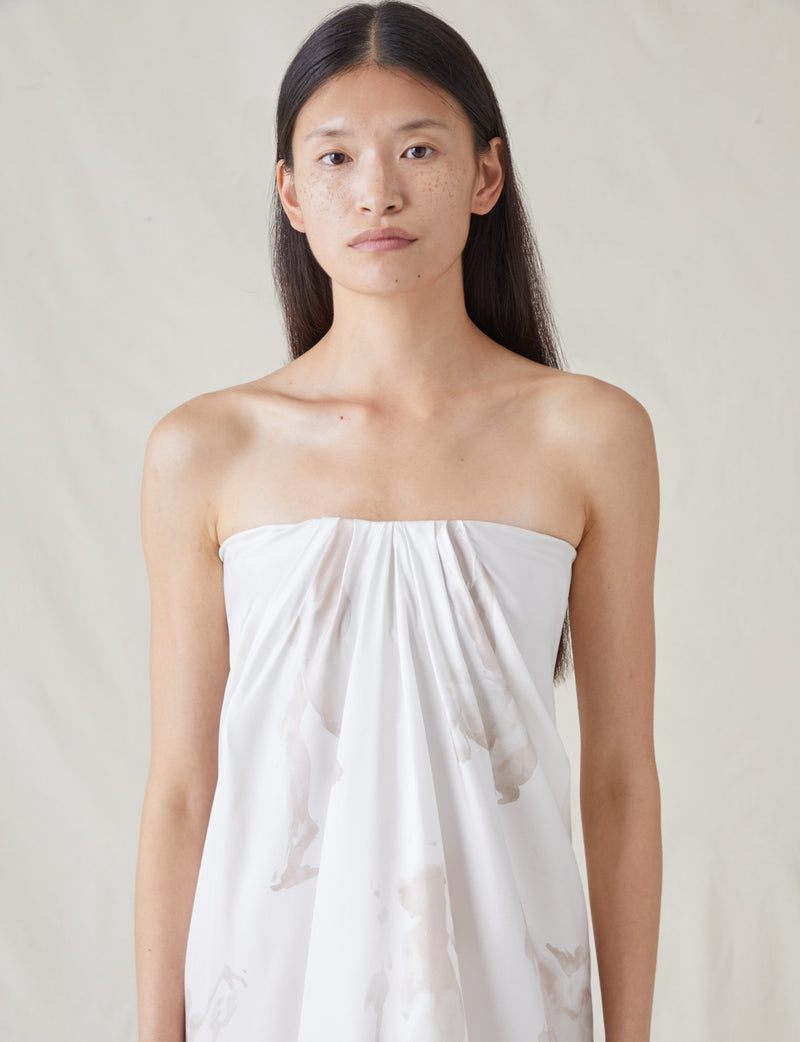 The Strapless Dress With Painted Figures