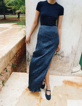 The Crinkled Column Skirt