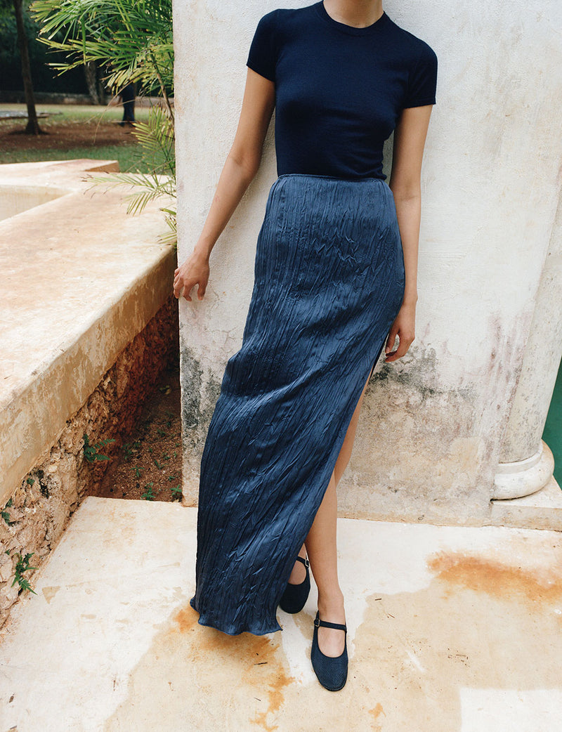 The Crinkled Column Skirt