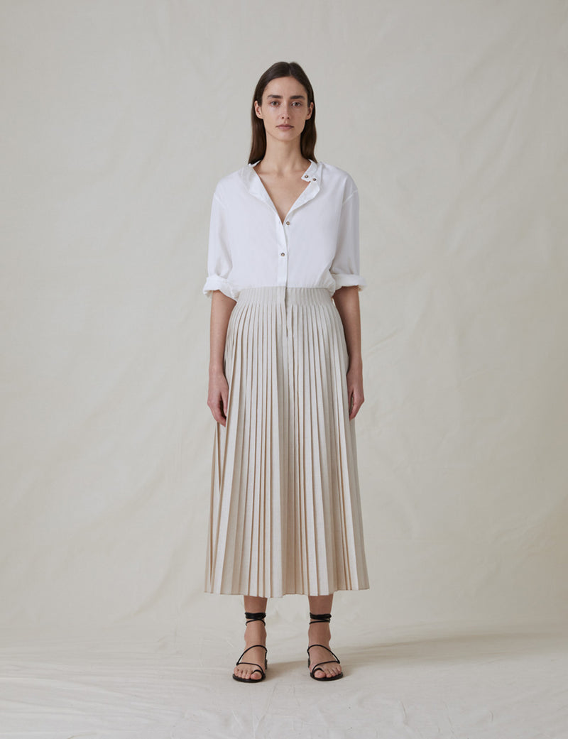 The Pleated Shirt Dress