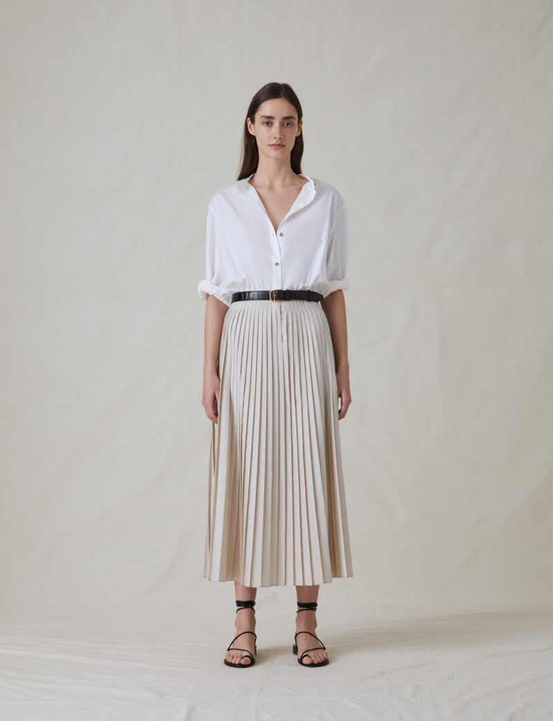 The Pleated Shirt Dress