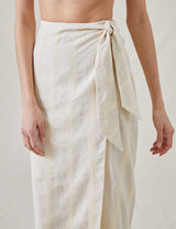 The Sarong Skirt in Bari Stripe