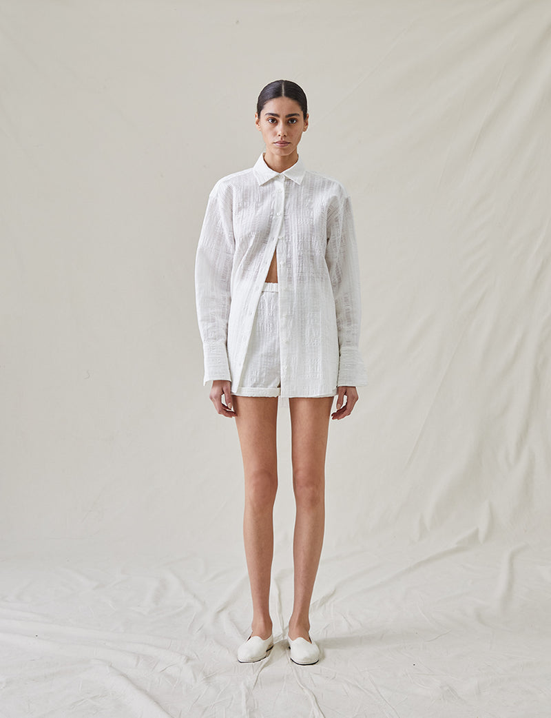 The Rolled Shorts in Jacquard