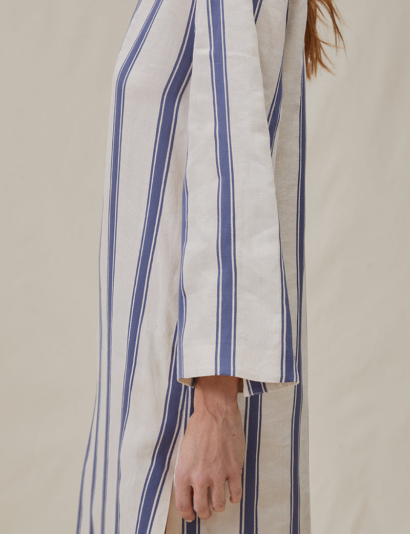 The Long Caftan in Bari Stripe