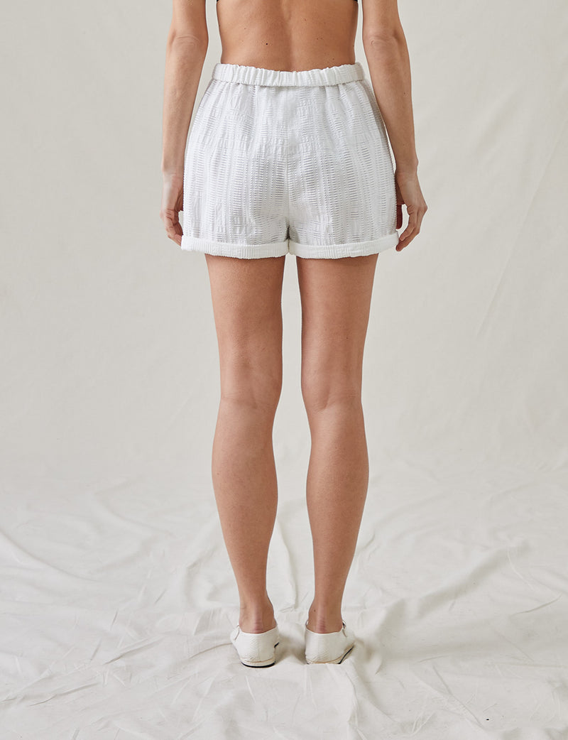 The Rolled Shorts in Jacquard