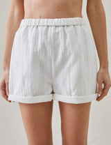 The Rolled Shorts in Jacquard