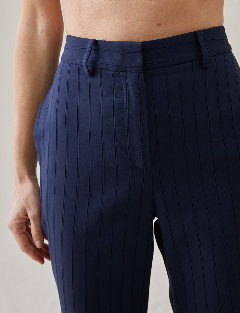The Straight Leg Pants in Tonal Stripe
