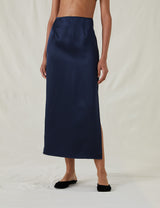 The Satin Column Skirt